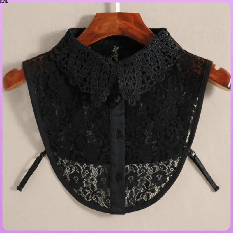 new Female Lace 2025 Fake Collars Blouse Vintage Detachable Shawl Men Adjustable False Collar Versatile Half-length Shirt Accessories