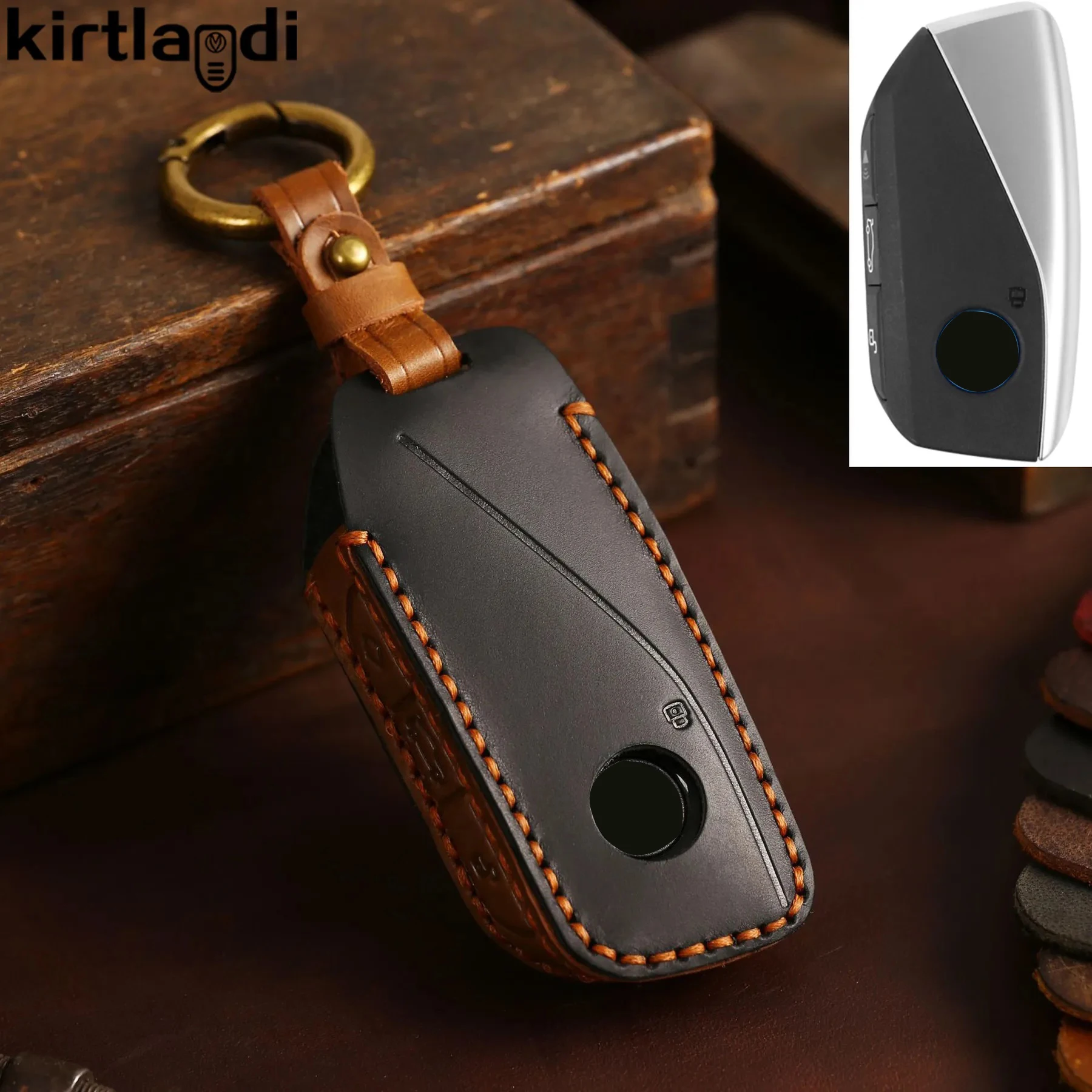 New 2023 Leather Remote Key Case Cover For Series 7 740Li X7 XM I7 IX U11 new G21 F40 U06 Ixs 2025 Car Accessories Keychain Holder