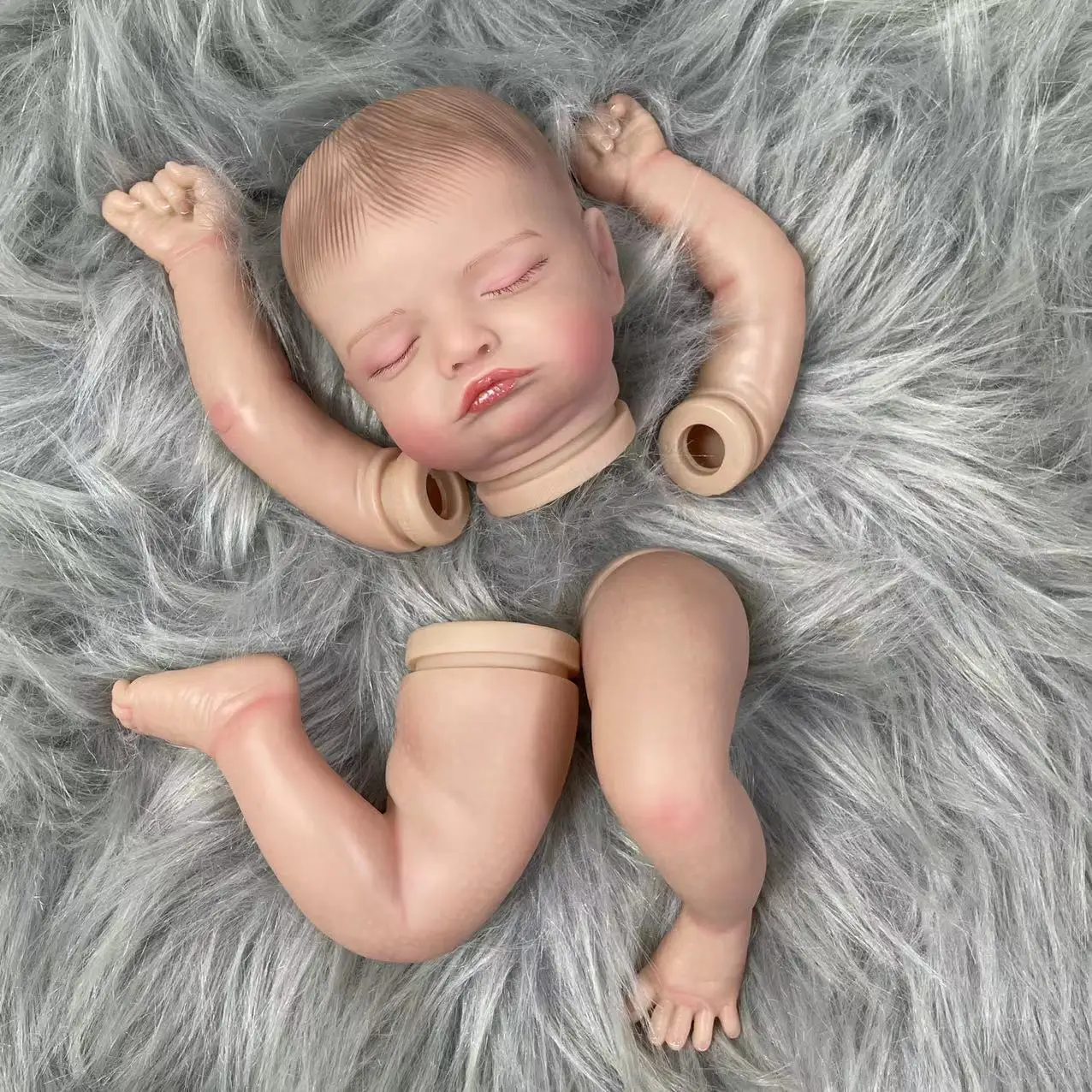 19Inch Already Painted Reborn Doll Kit Rosalie With Eyelashes 3D Skin High Quality Handmade 2025 new DIY Doll Parts