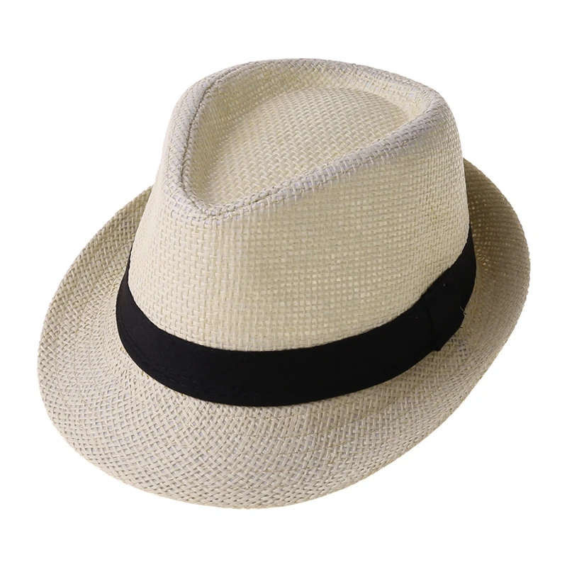 Children Kids Summer Beach 2025 Straw Hat Jazz Panama Breathable Hat Large Brim Outdoor new Breathable Hats Girls Boy Sunhat