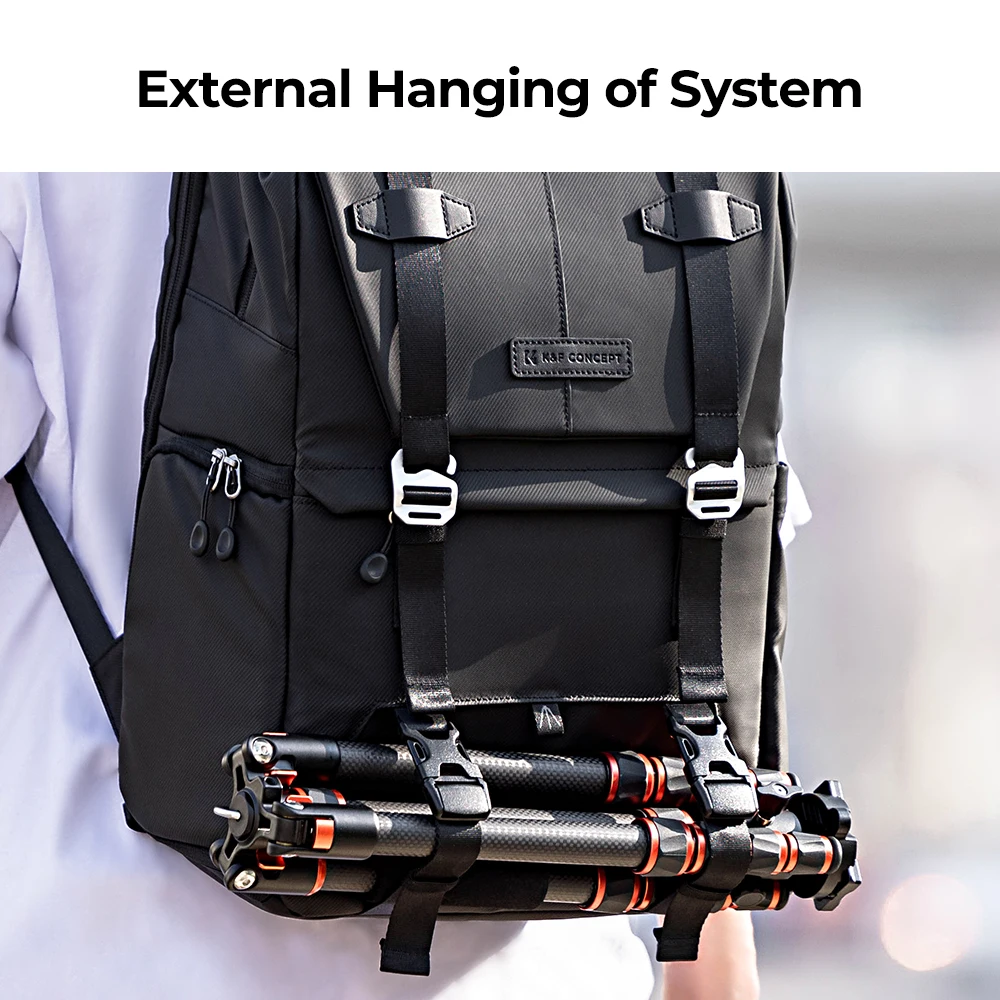 K&F CONCEPT Professional Photography Bag Camera Backpack Camera Bag Can Carry Tripod Ergonomic Design for DSLR/16 Inch Laptop