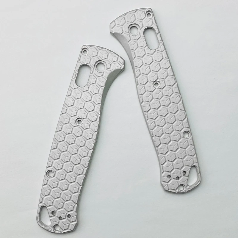 1 Pair Aluminium Alloy Blade Handle Patch for BM 535 Knife Hexagonal Texture 2025 Aluminium Alloy new Bugout 535 Patch DIY Accessories
