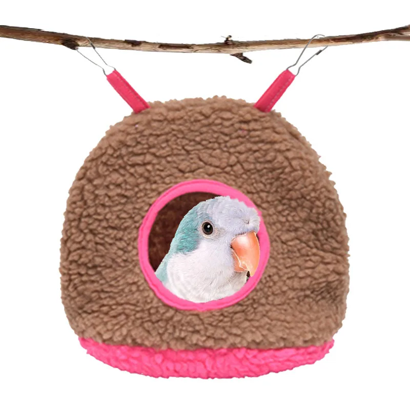 Winter Warm Bird Parrot Nest House Polar Fleece new Parakeet Hammock Small Pet Hanging Swing Bed 2025 Cave Birds Cage Accessories Oiseaux