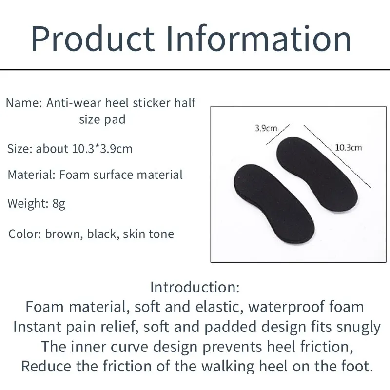 5 Pairs Insoles Patch Heel Pads High Heel Adjustable Shoe Pads Pain Relief Feet Pad 2025 Insole Back new Heel Protector Sticker