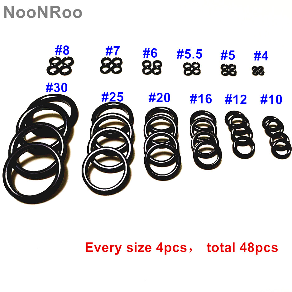 48pcs Round Connector Ring Fishing Tackle Accessories Alconite Ring For Fishing Rod Guide NooNRoo
