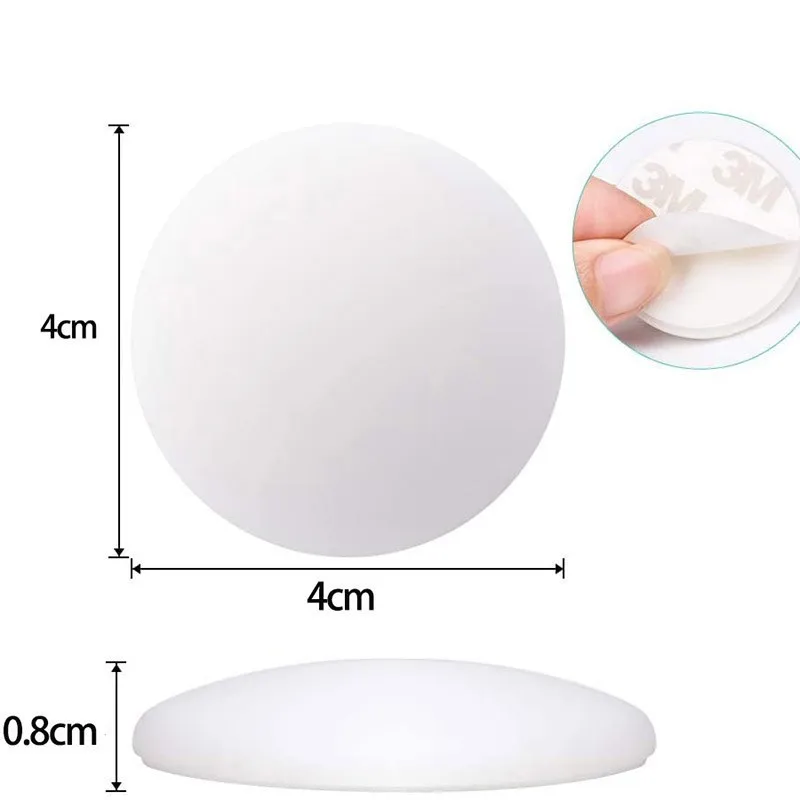 10PCS Rubber Wall Protectors Guards Self Adhesive White Door Stops Door Handle Bumper Stoppers Protective Plug Non-slip Muffler