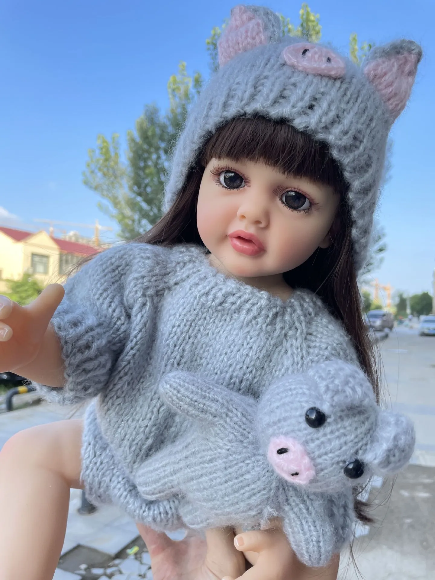 55CM Reborn 2025 Baby Dolls with Clothes new Full Vinyl Body Full Limb Doll Lifelike Girls Handmade Toddler Toy Gift for Kids
