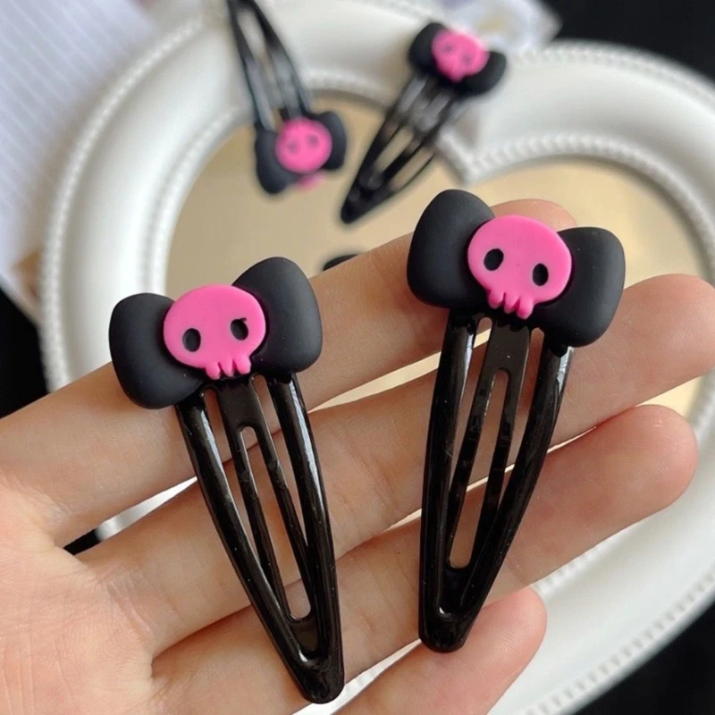 new Skull 2025 Hairpin Bows Barrettes Hairpin Skull Bobby Pin Bows Hair Clip Bows Hairpin JK Hair Clip Jk Hair Accessories
