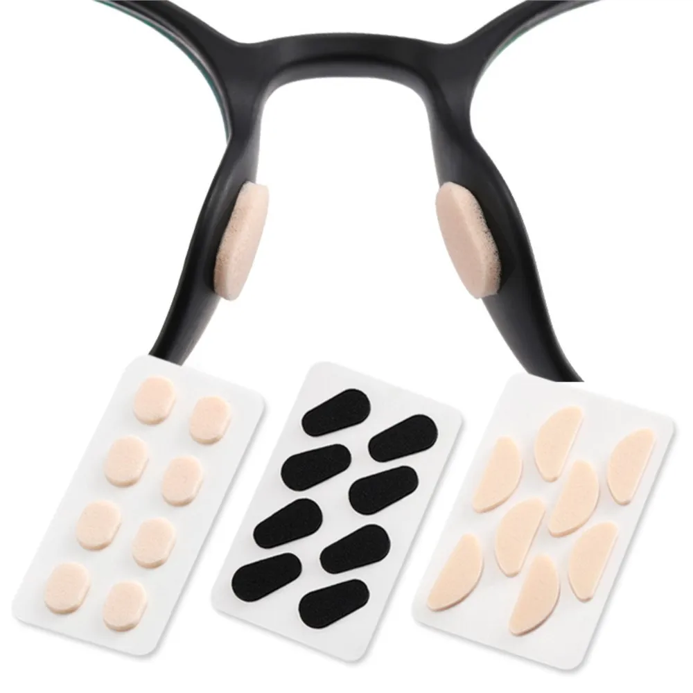 80pcs(40pairs) Soft EVA Sponge Glasses Anti Slip Nose Pad Sticker Plastic Eyeglasses Height Increase Pad Accessory
