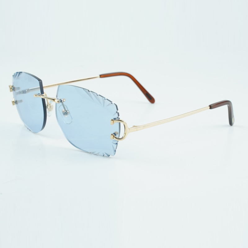 New product 3524014-A ultra light metal leg glasses and cutting lenses 3.0 thickness, size 18-135mm