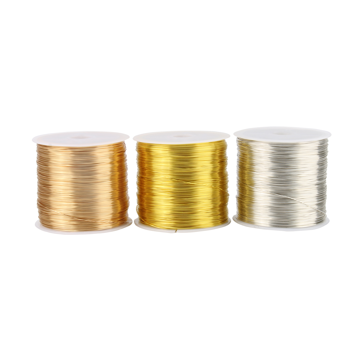 0.3-0.6mm silver/gold/rose gold copper wire for Bracelet DIY Colorfast Beading Wire Jewelry Cord String for Craft Making 1roll