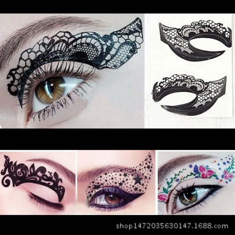 Leopard Lace Eyeliner Sticker new 2025 Reusable Double Eyelid Line Sticker Waterproof Eye Makeup Self-adhesive Eyelid Sticke Makeup Tools