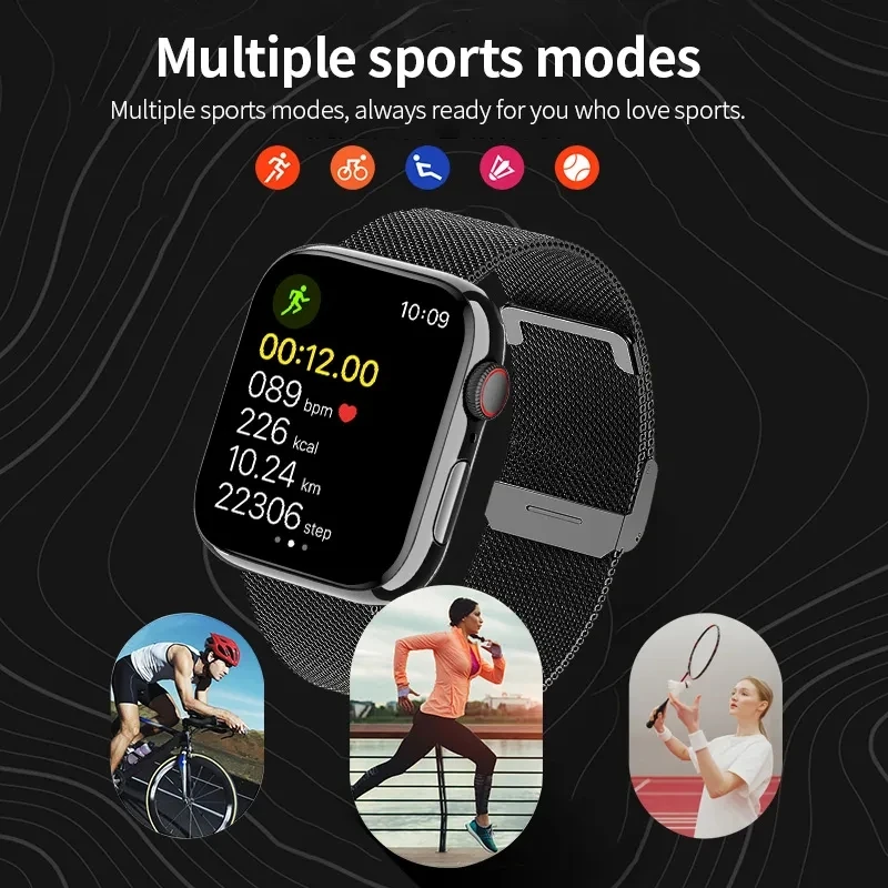 New 2023 Bluetooth Call Watch 9 Smart Watch Men Siri NFC GPS Tracker Blood Pressure Heart Rate Sports Smartwatch For Apple Watch
