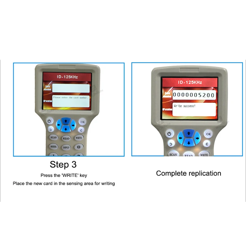 English 10 Frequency RFID Reader Writer Copier Duplicator IC/ID with USB Cable for 125Khz 13.56Mhz Cards LCD Screen