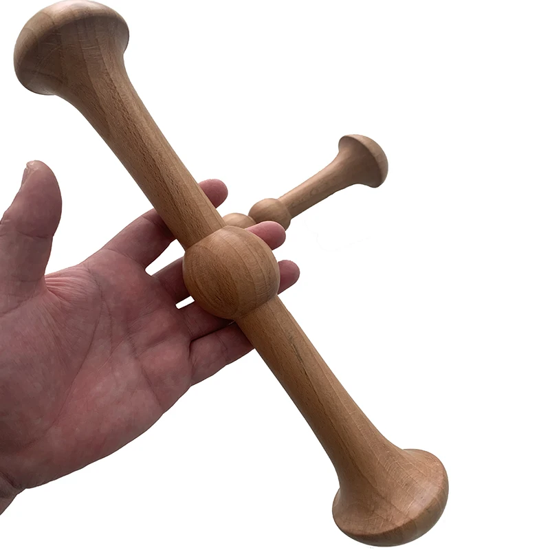 new Wooden Tai Chi Ruler Roll Stick Solid Wood Tai Chi Stick Creative 2025 Wood Exercise Equipment