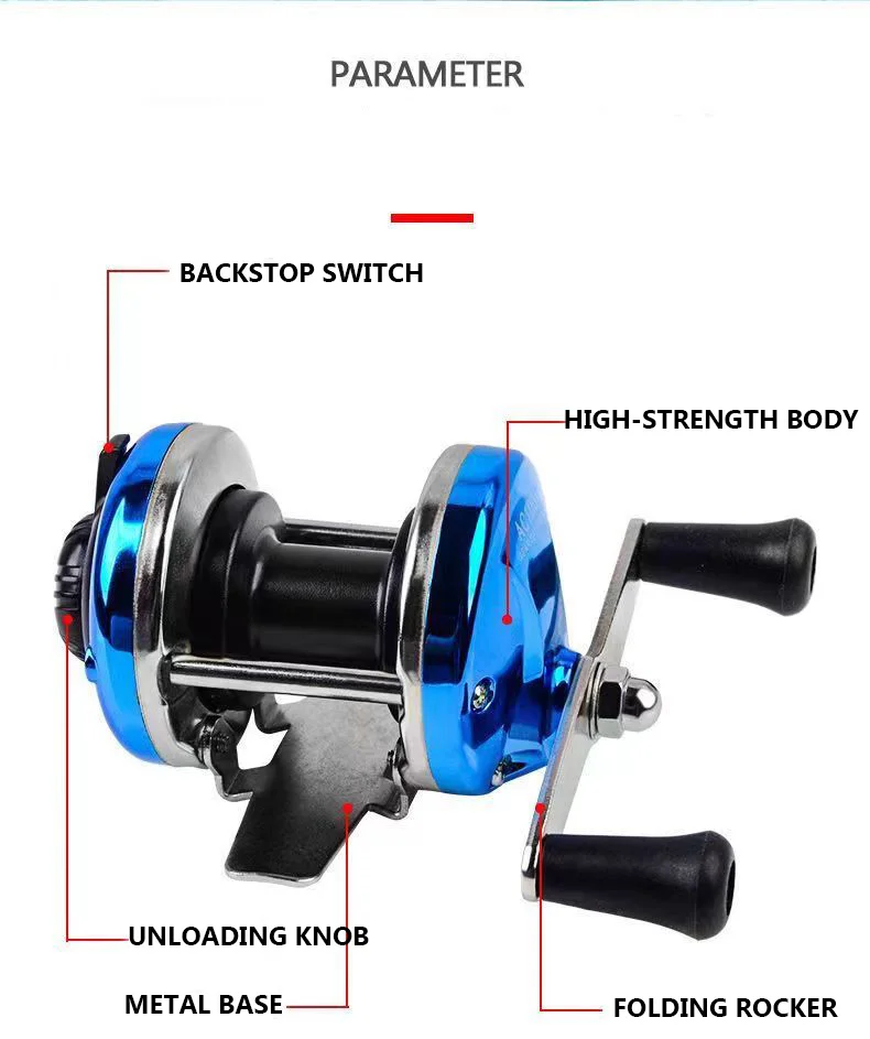 Sideny Fishing Reel Mini Snare Drum Wheel All Metal Micro Lead Raft Winter Ice Sea Casting Drum Wheel Sea Rod Fish Baitcast Reel