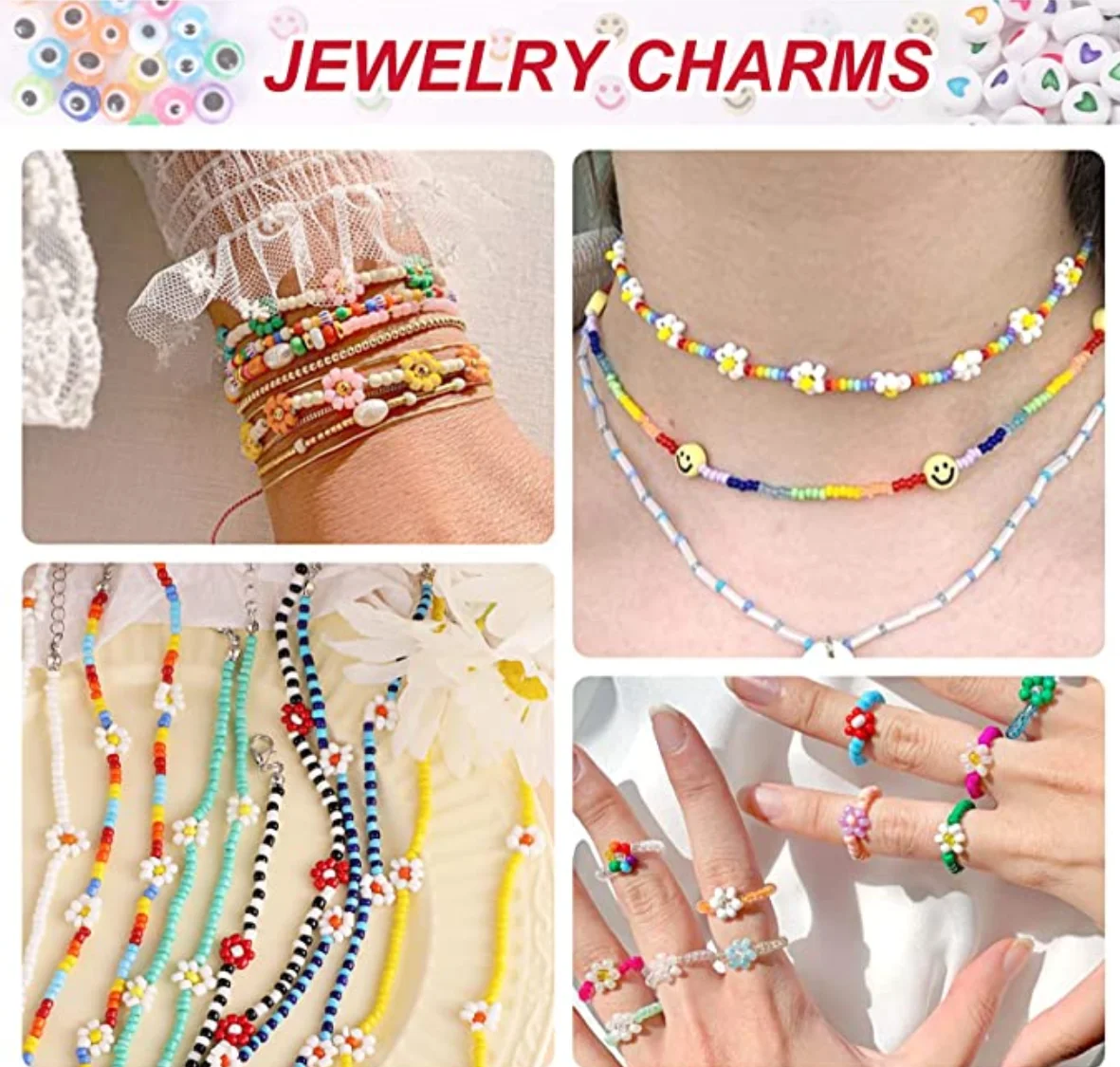 24000pcs Jewelry Making Kit Seed Beads Set 2mm Glass Beads Set Bracelets Necklace Ring Making Seedbeads Kit For DIY Art Craft