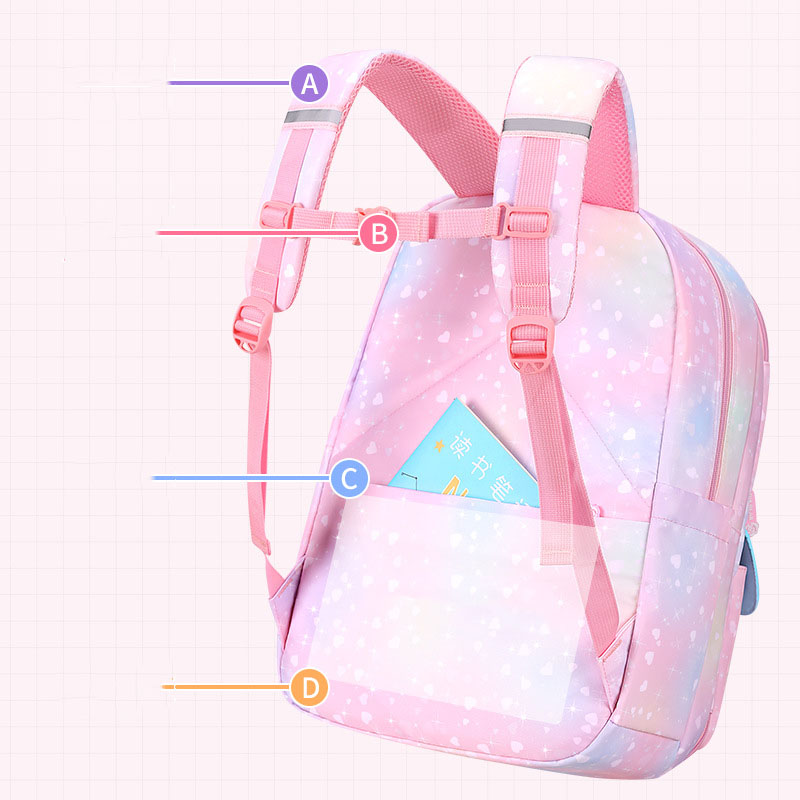 New School Backpack Ultra Light Chiropractor Cute Colorful School Bag for Girls Waterproof Children Kindergarten Small Backpack