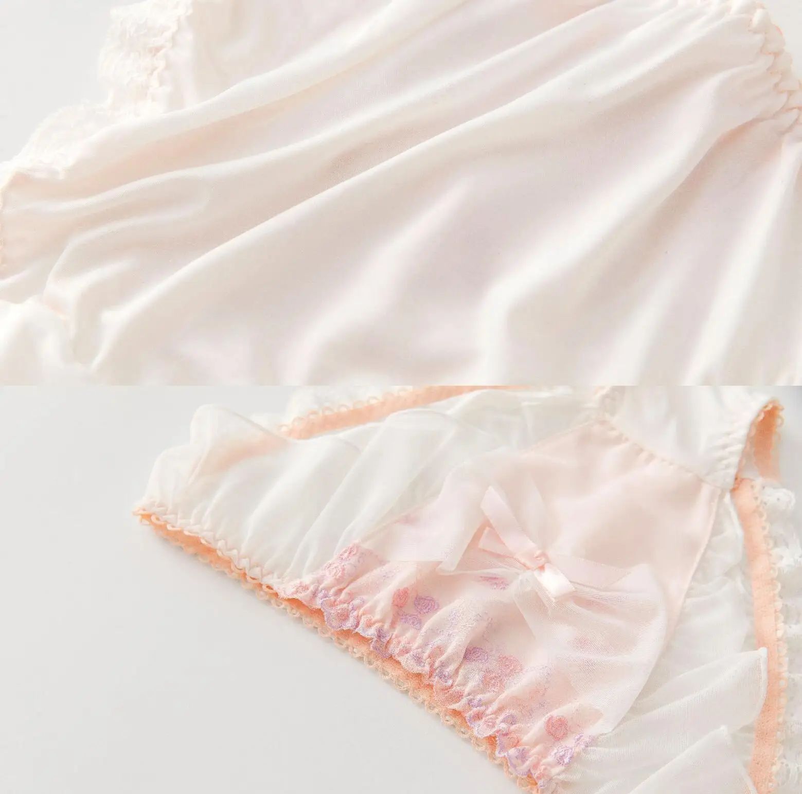 2023 New 100% Real Photos M L XL Lovely Cute Lolita Kawaii Embroidery Lace Mesh Panties Unerwear Brief Thong Knickers WP889
