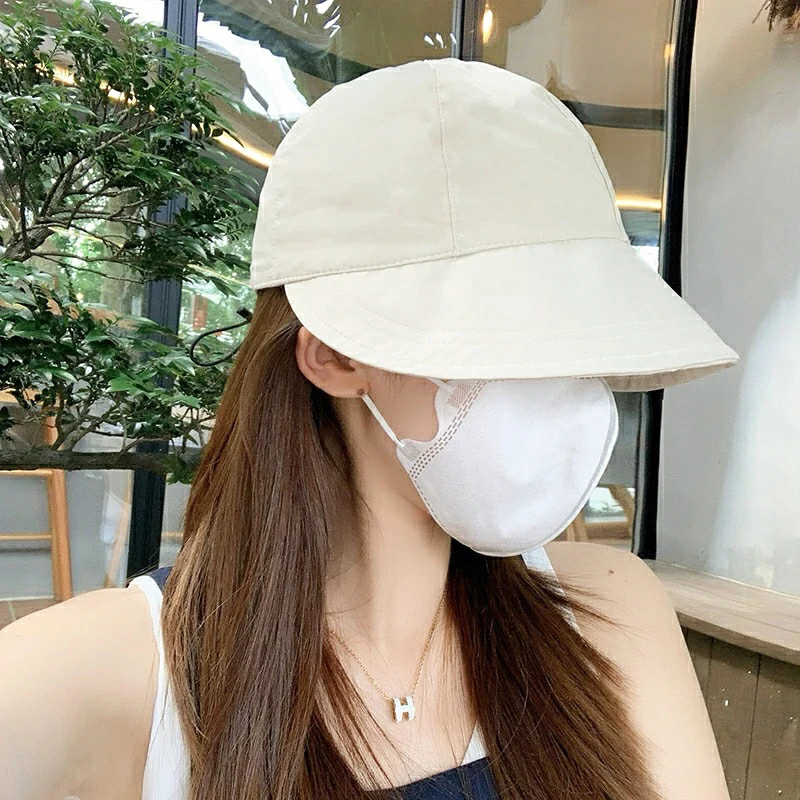 Foldable Wide Brim Sun 2025 Hats Drawstring Adjustable Caps Men Women Beach Hat Summer Breathable new Quick-drying Visors Fisherman Cap