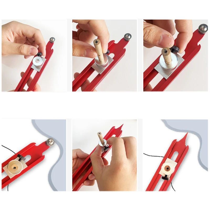 Aluminum Alloy Profile Scribing Ruler Contour Gauge For Skirting Scribe Measuring Shape Gauge Joinery Woodworking Tool
