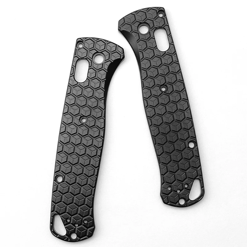 1 Pair Aluminium Alloy Blade Handle Patch for BM 535 Knife Hexagonal Texture 2025 Aluminium Alloy new Bugout 535 Patch DIY Accessories