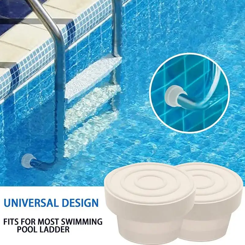 Pool Ladder Rubber End Caps 2pcs Durable Rubber Caps For Pool Ladder Steps Replacement Pool Accessories Fit 1.90in Above Ground