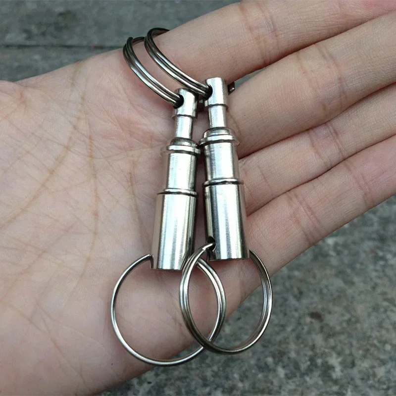 2025 1/3pcs Detachable Key Chains EDC Outdoor Tool Pull Apart Quick Release Keyrings Removable Double new Split Rings