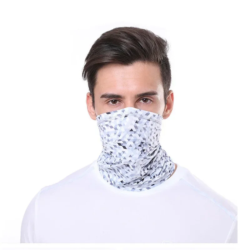 Women Men Ice Silk Face Cover Neck 2025 Tube Outdoor Sports Bandana new Scarf Breathable Hiking Scarf Neck Gaiter Camo Army Bandana