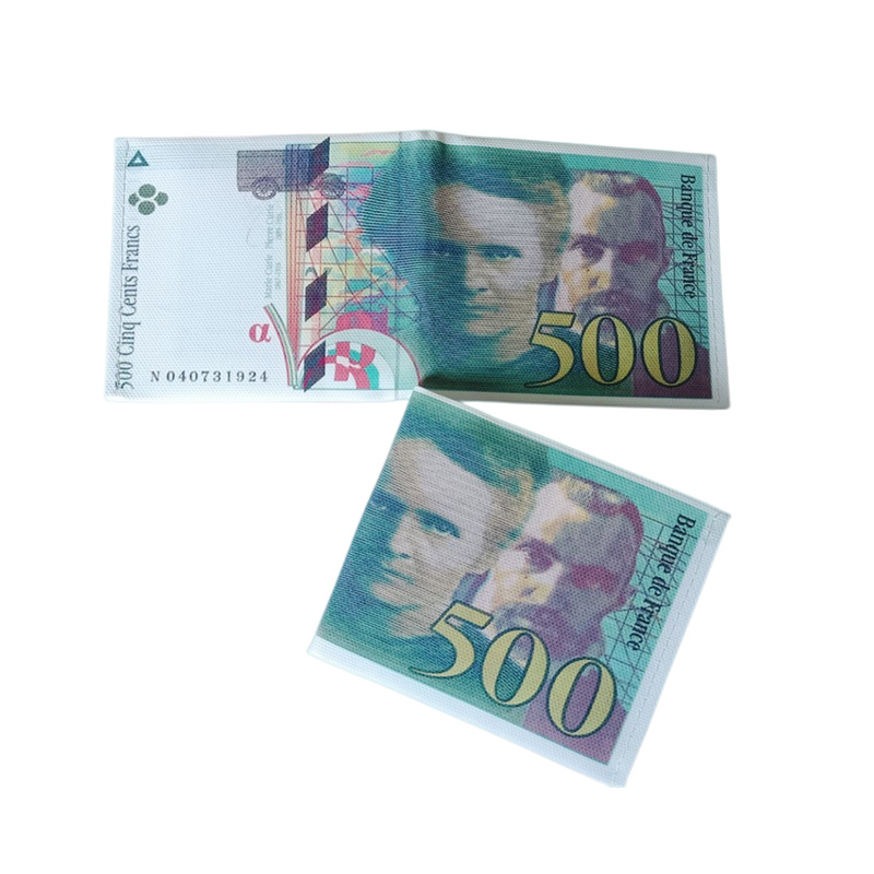 2024 Creative Currency Money Clip Print Card Wallet 2025 Storage Package PU Canvas Dollar Euro Ruble Shape Compartment new Coin Purse Bag