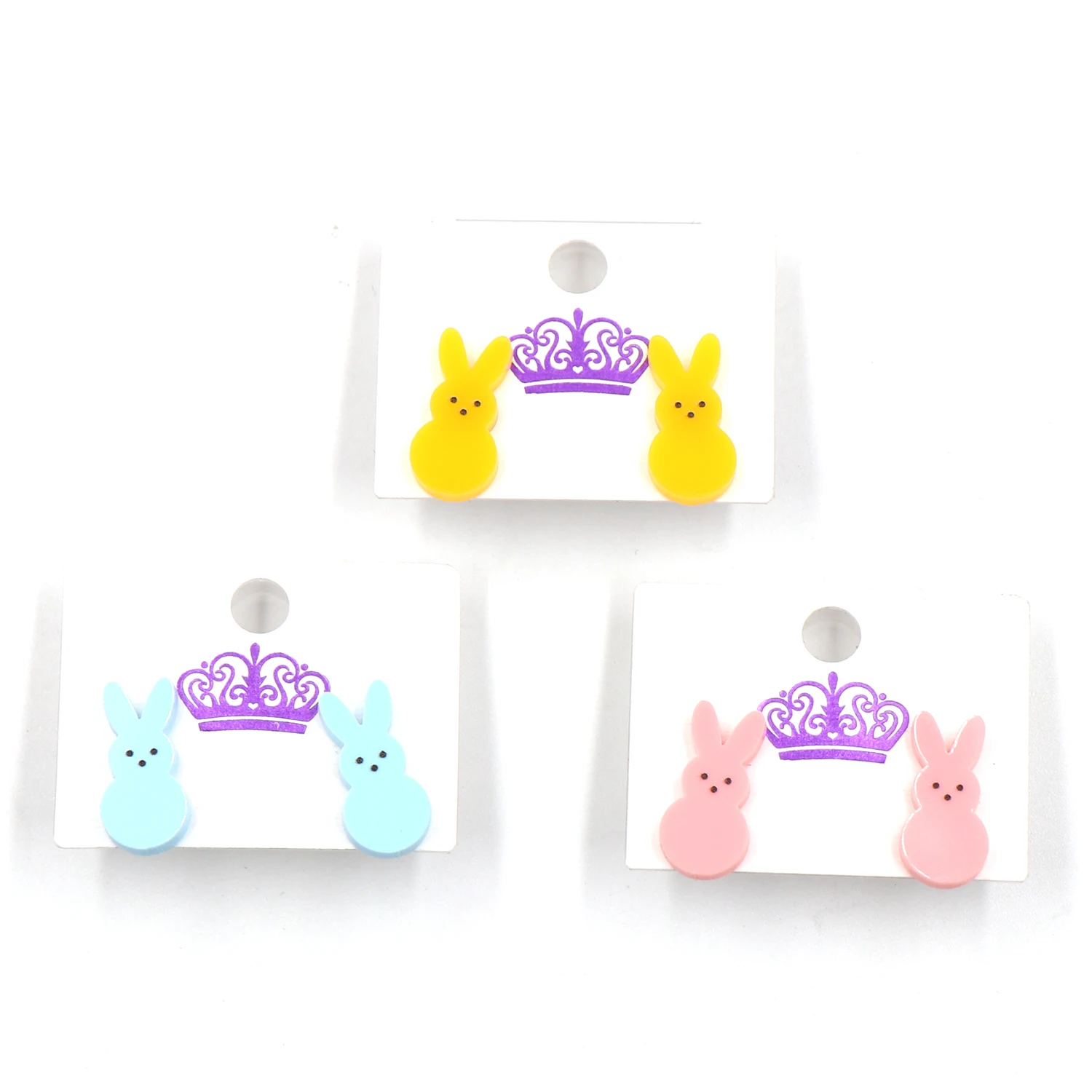 2025 1Pair New product CN Stud earring For women bunny Easter new Holiday TRENDY Acrylic Jewelry