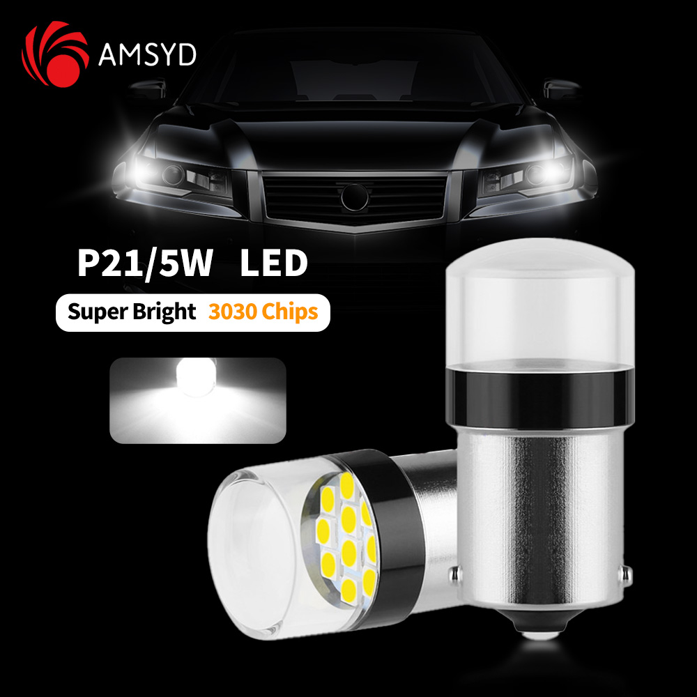 2PCS 1156 BA15S P21W 1157 BAY15D P21/5W LED Car Tail Bulb Brake Lights Reverse Lamp Daytime Running Signal Light 10SMD 3030