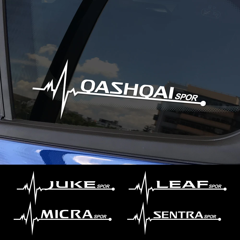 2PCS Car Side Window Stickers For Nissan Qashqai J10 Juke Leaf Micra Sentra Patrol Maxima Murano Tiida Pulsar Altima Accessories