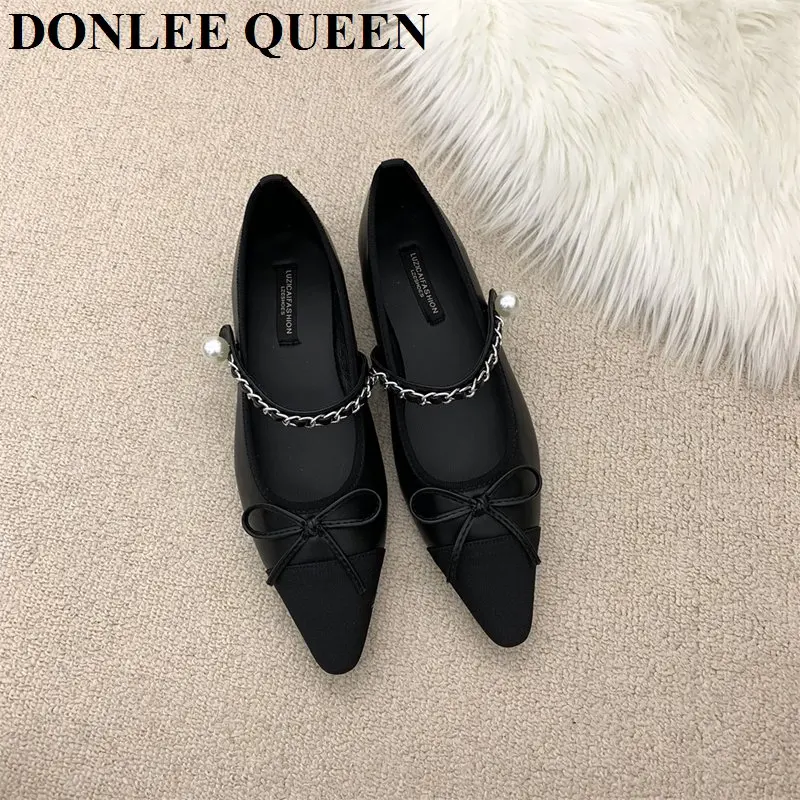 2023 New Autumn Flats Pointed Toe Retro new Mary Jane Shoes 2025 Women Casual Ballerinas Ladies Weekly Shoes Ballet Elegance Loafer Mujer