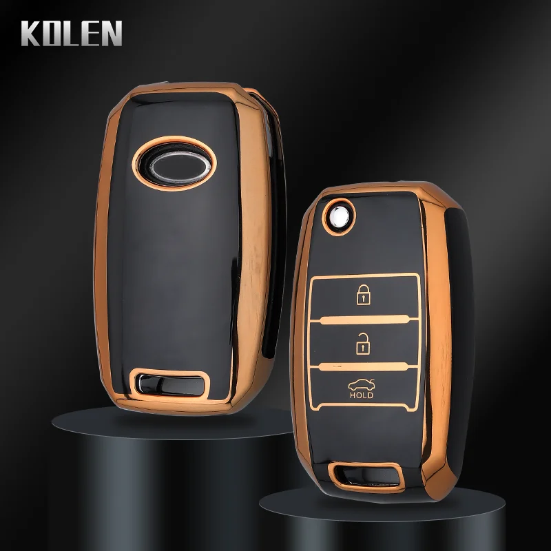 TPU Car Flip Key Case Cover 2025 Shell Fob For new KIA RIO 3 K2 K3 K4 K5 Sportege Picanto Optima Soul Ceed Sorento Forte Stinger Cerato