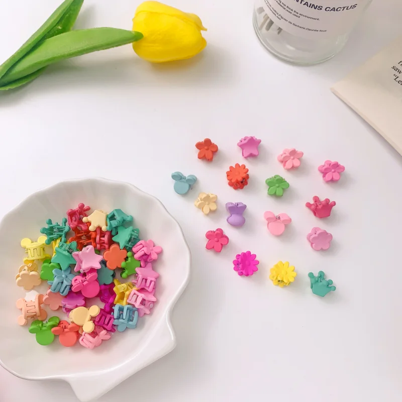 30Pcs/Bag Cute Colorful 2025 Girls Baby Heart Flower Crown Animals Colorful Hair Claws Sweet Hairpins Hair Clips Kid new Hair Accessories