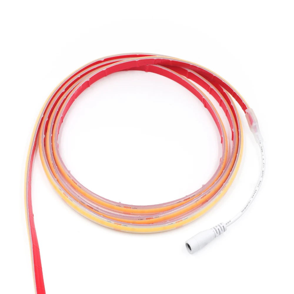 IP68 Waterproof COB Led Strip Light 12V 24V 5m 10m 15m 20m 0.5m Flexible LED Tape 320LED RA90 High Density Bright Liner Lighting