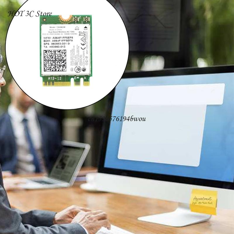 Dual-Band Wireless-AC 7265 7256NGW Card 802.11AC 1200M Wi-Fi +Bluetooth4.2 NGFF- WLAN WIFI Card intel7265
