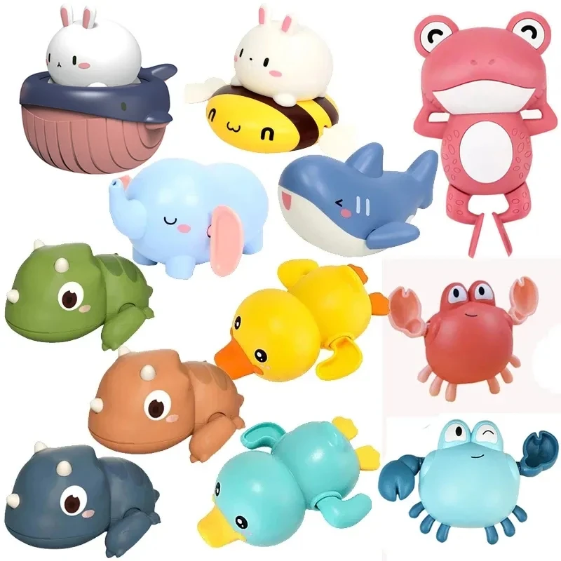 2023 New Baby Bath Toys For Children 2025 Swimming Pool Bathing Ducks Classic Wound-up Chain Clockwork Water new Toys For Baby 0 12Months
