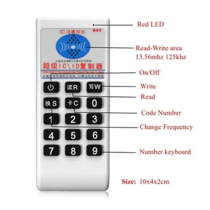 Handheld 125Khz-13.56MHZ Copier Duplicator Cloner RFID NFC IC Card Reader & Writer And 125KHZ 13.56MHZ Cards Suit Or Stand-Alone