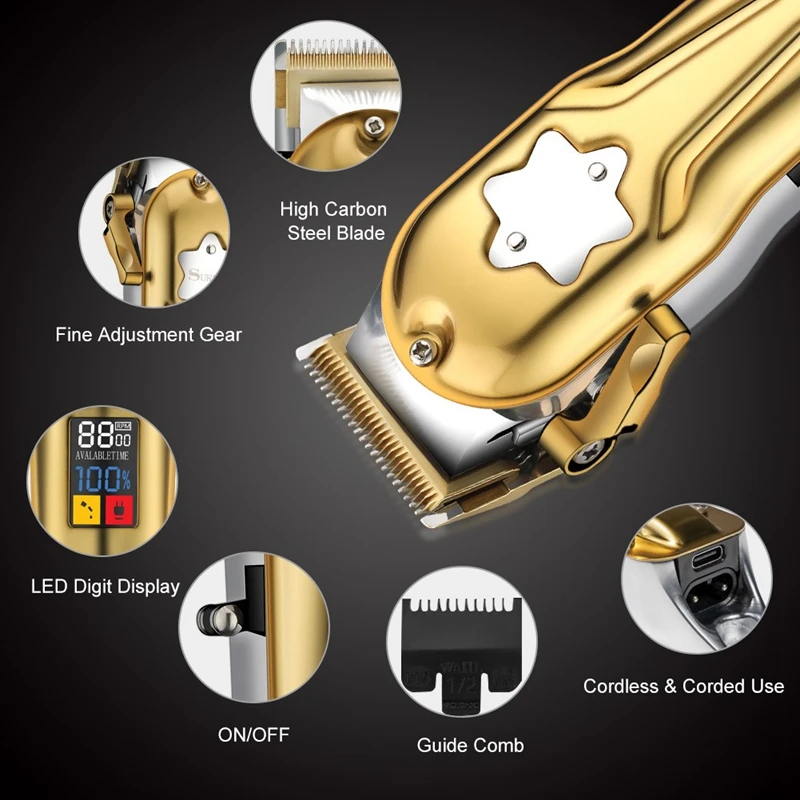 Kemei 2025 Combo Kits Electric new Hair Clipper For Men Professional Hair Trimmer Beard Hair Cutting hine Rechargeable
