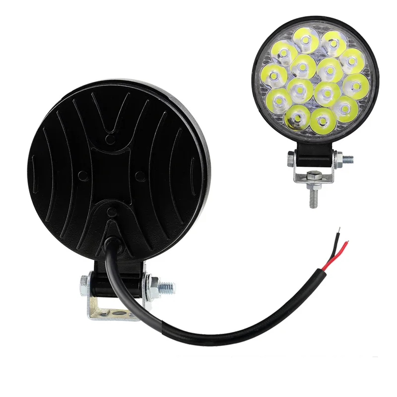 4PCS Car LED Worklights 14LED 42W 6500K Offroad Work Light Modified Headlight Engineering Spotlights For ATV UTV Truck Tractor