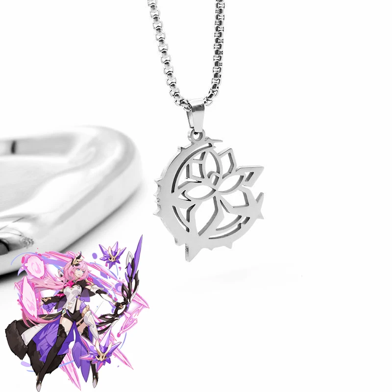 Game Honkai Impact 3 2025 Necklace Elysia Cosplay Unisex new Pendant Long Chain Choker Jewelry Accessories Necklaces Gift