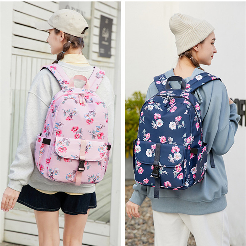 2pcs/set School bags for kids girls flower backpack schoolbag girl bookbag thermal lunch bag floral school backpack for girls