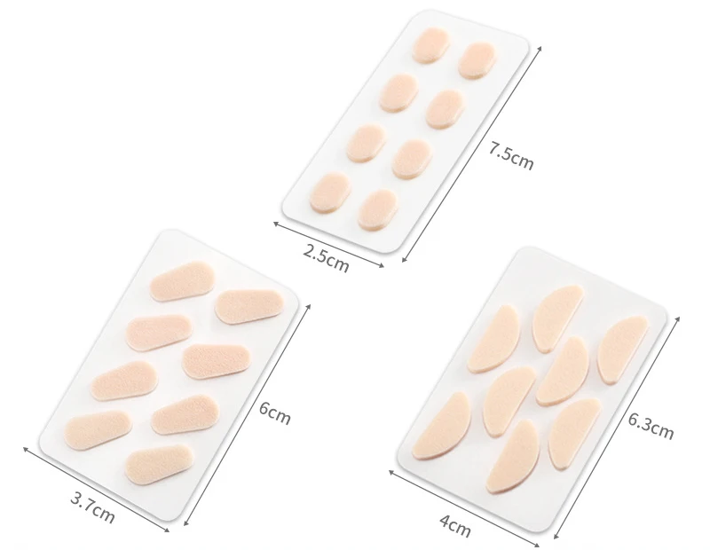 80pcs(40pairs) Soft EVA Sponge Glasses Anti Slip Nose Pad Sticker Plastic Eyeglasses Height Increase Pad Accessory