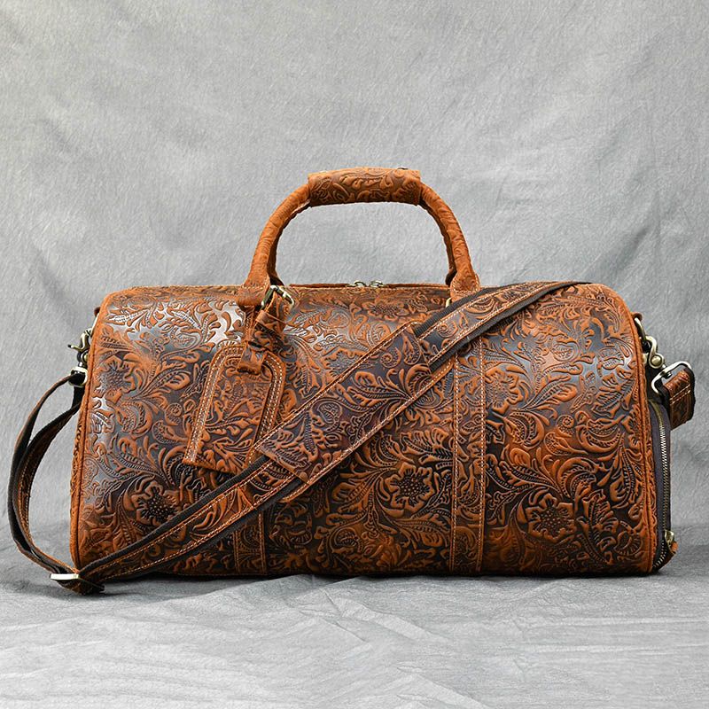 Crazy Horse Travel For Men - Vintage Leather Duffle Bag New Free Delivery Designer Bag