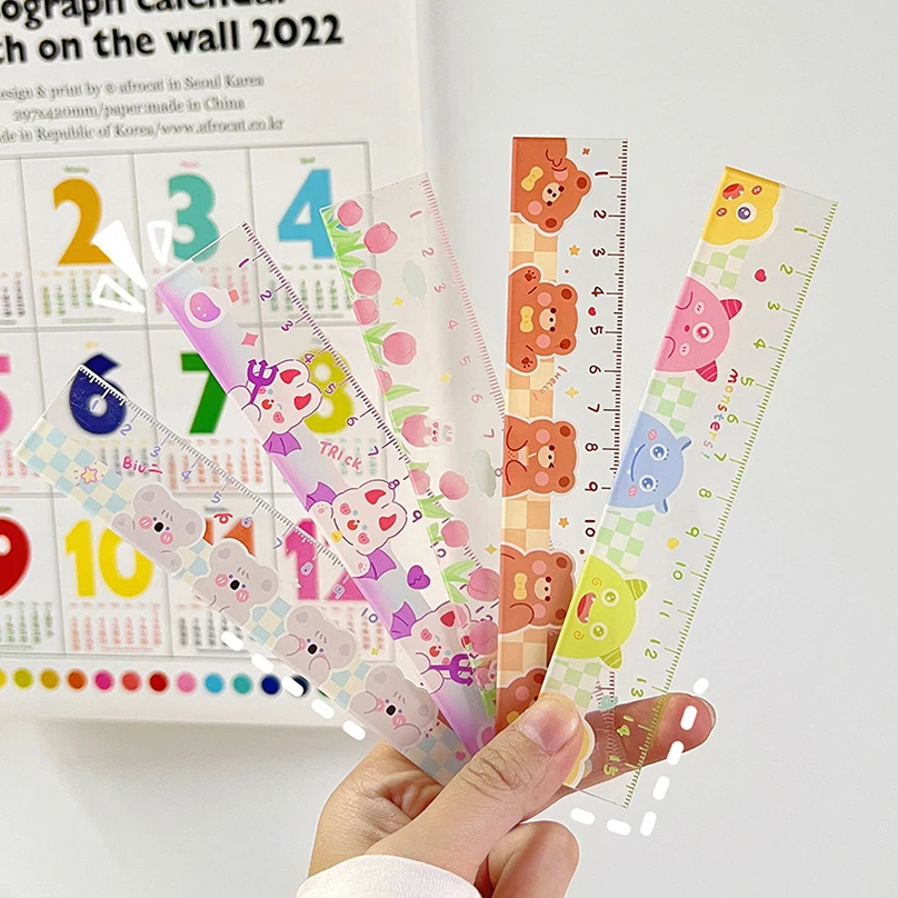Cute Ruler School Supplies Kawaii Accessories 2025 15cm Drawing Tool Korean new Stationery Fournitures Scolaires Student Regla Ruler