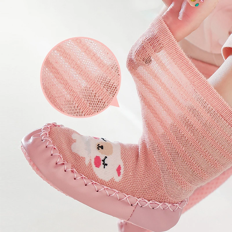 Baby Socks Shoes Spring Autumn Rubber Soles Floor Socks Breathable Mesh Stocking Anti-slip Casual Baby Girl Baby Boy Sneakers