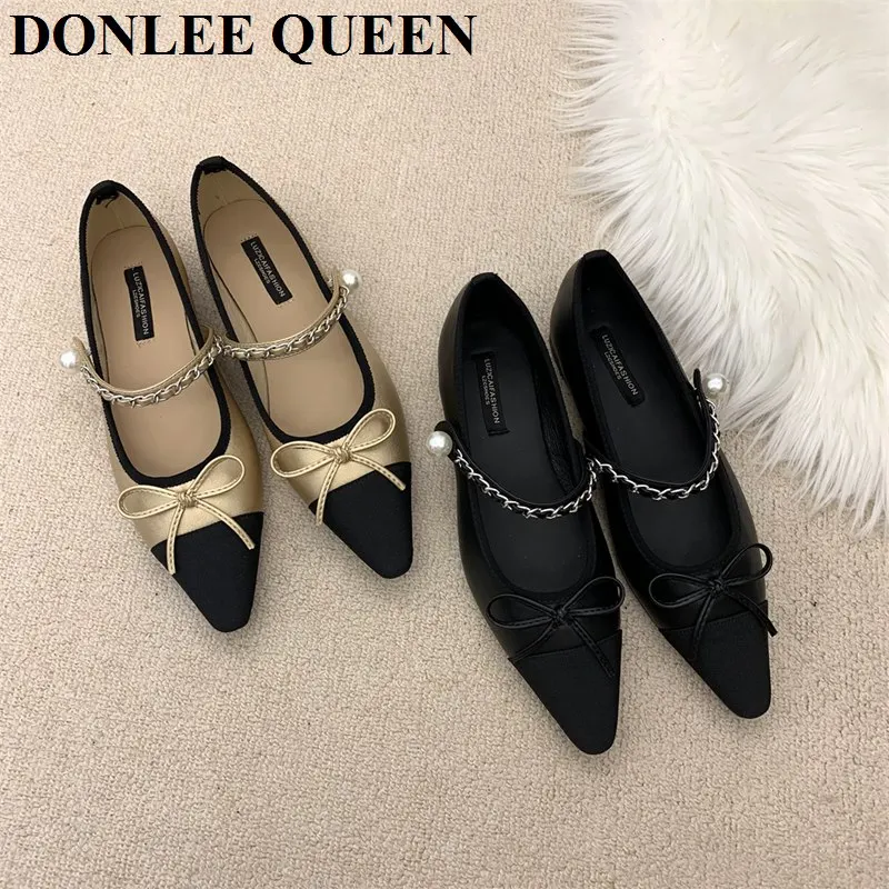 2023 New Autumn Flats Pointed Toe Retro new Mary Jane Shoes 2025 Women Casual Ballerinas Ladies Weekly Shoes Ballet Elegance Loafer Mujer