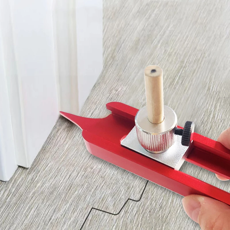 Aluminum Alloy Profile Scribing Ruler Contour Gauge For Skirting Scribe Measuring Shape Gauge Joinery Woodworking Tool